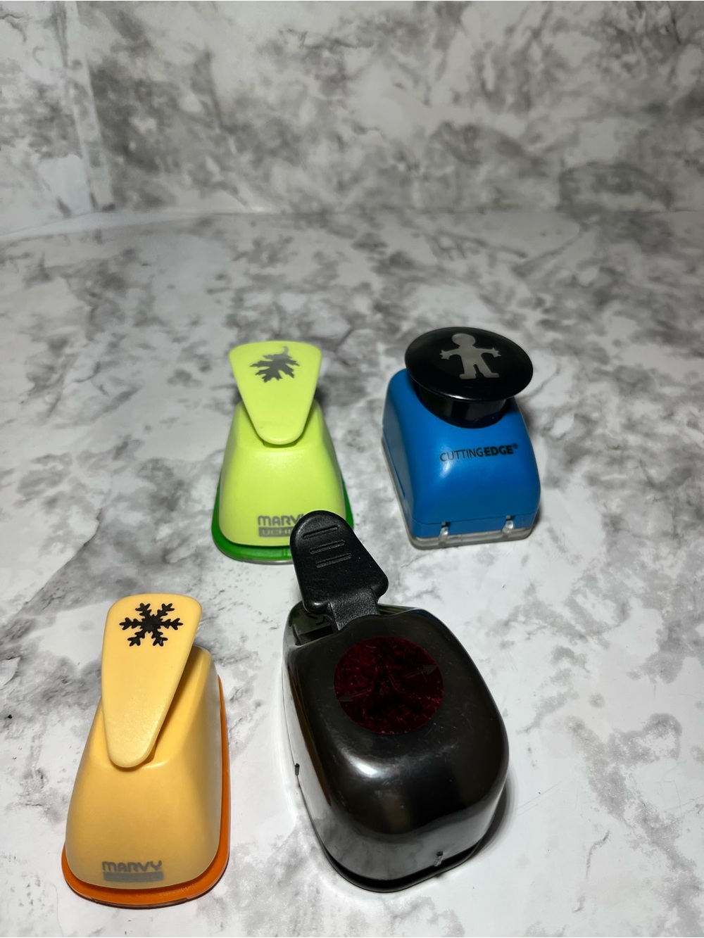 Craft Punch Set - Yellow, Lime, Blue, Black